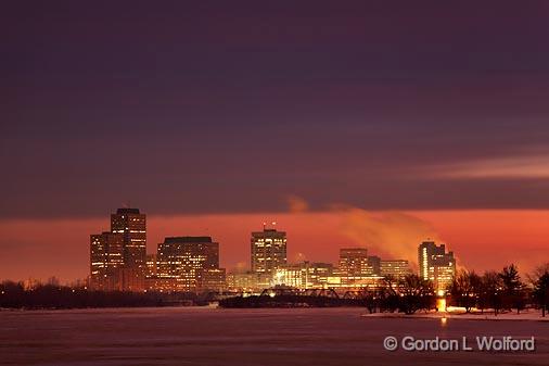 Gatineau At Sunrise_11670.jpg - Gatineau (Hull), Quebec photographed from Ottawa, Ontario - the capital of Canada.